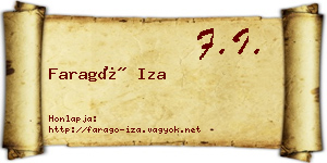 Faragó Iza névjegykártya