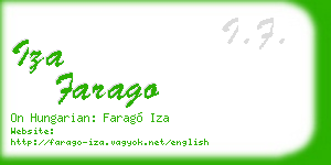 iza farago business card