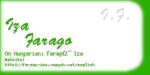 iza farago business card